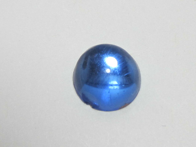 9mm 1/2 ROUND 24pcs. SAPPHIRE  CABOCHON NO HOLE CZECH REPUBLIC JEWEL